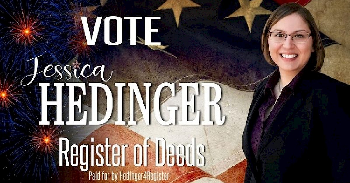 Why Is Jessica Hedinger Running For Register Of Deeds? | Recent News ...