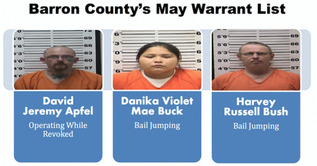 (UPDATED) Barron County’s May Warrant List Recent News