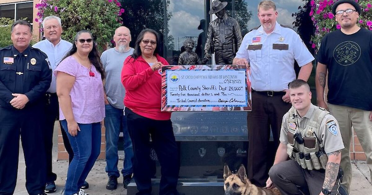 St. Croix Tribal Council Donate 25k To Polk County Sheriff s