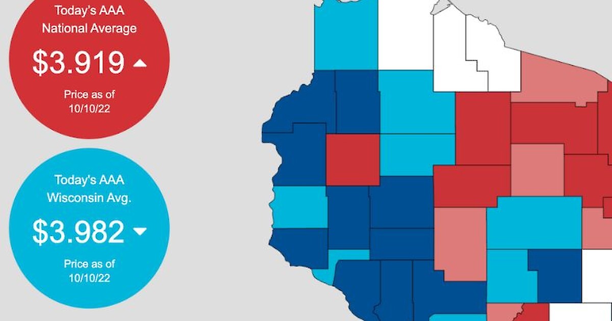 Average NW Wisconsin Gas Prices Today Vs Last Month, Last Year  Recent News  DrydenWire.com