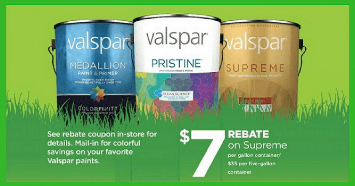 Spring Rebates Are On! Get Up To 80 Back When You Buy Valspar Paint
